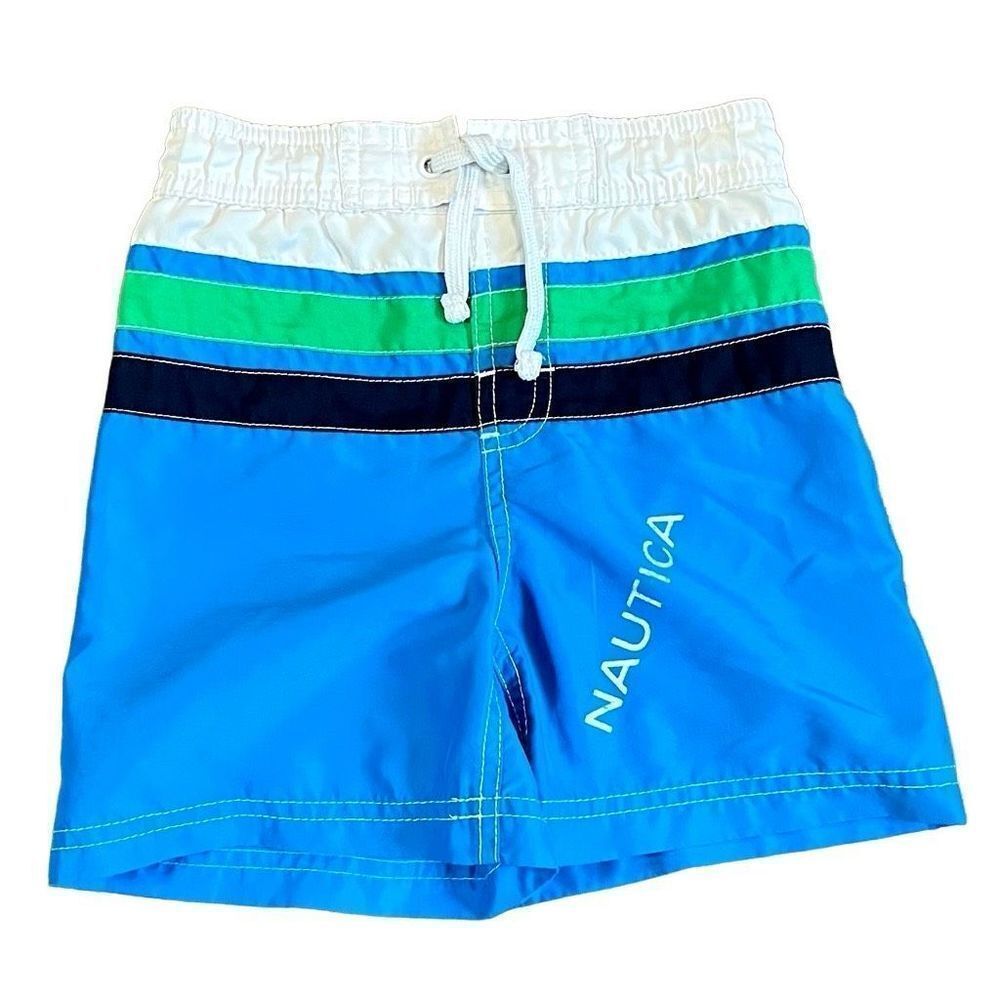 Nautica Boys Color Block Swimsuit Shorts 3T